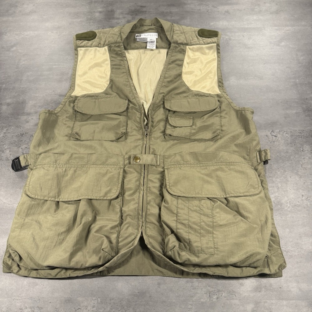 LL Bean Vest Men M‎ Cargo Utility Hunting Fishing Outdoor Vintage Tactical Mesh